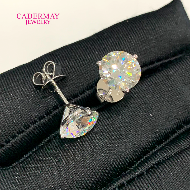 Diamond Stud Earrings - High Quality Martini 3 Prongs 9mm
