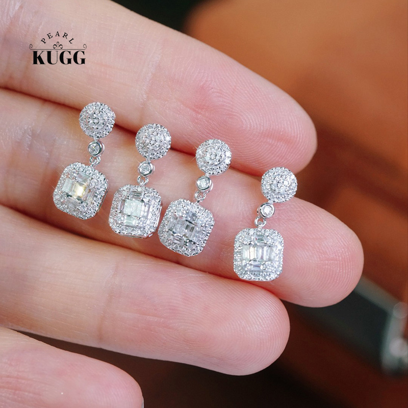 Diamond Stud Earrings - KUGG 100% 18K White Gold Earrings
