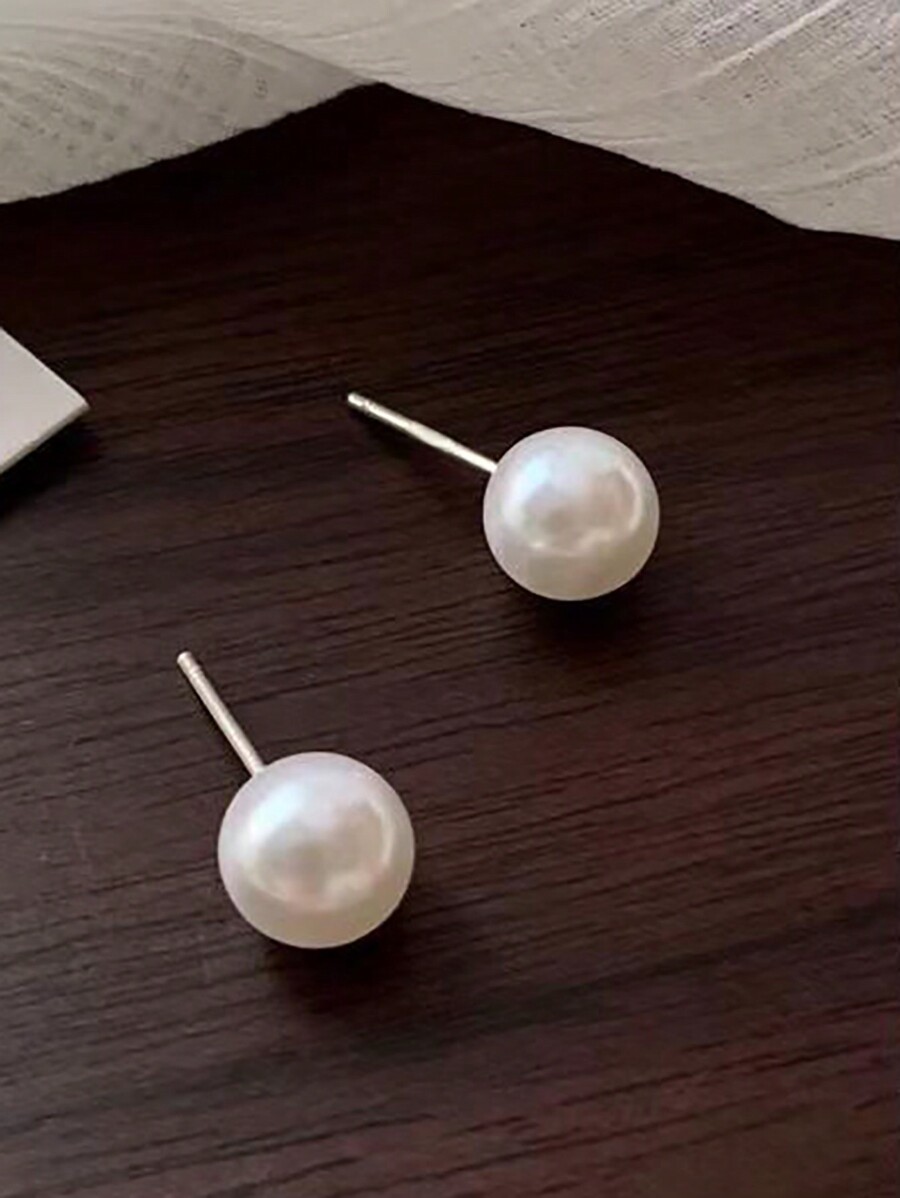 Classic Pearl Stud Earrings Se - Jewelry Or Watches recension och pris