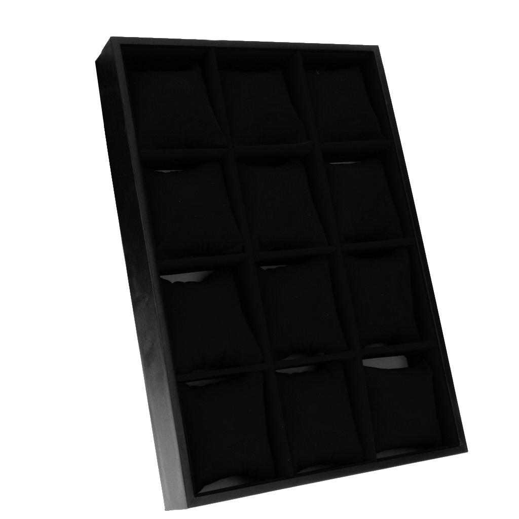Black and Wood Watch Organizer - Jewelry Or Watches recension och pris