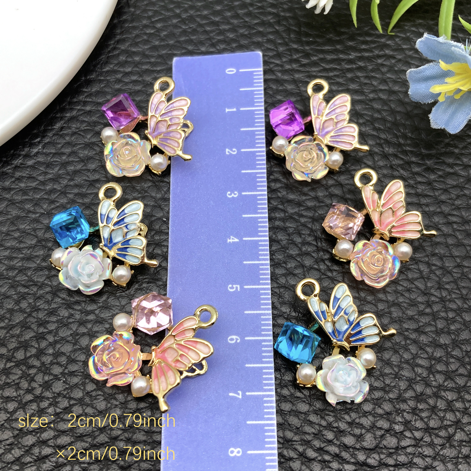 2/6 pcs Small Luxe Style Pearl - Diamond Stud Earrings recension och pris