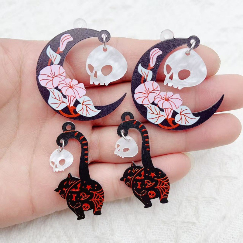 10pcs Halloween Acrylic Ghost  - Jewelry & Watches Vitopoulos Reviews recension och pris
