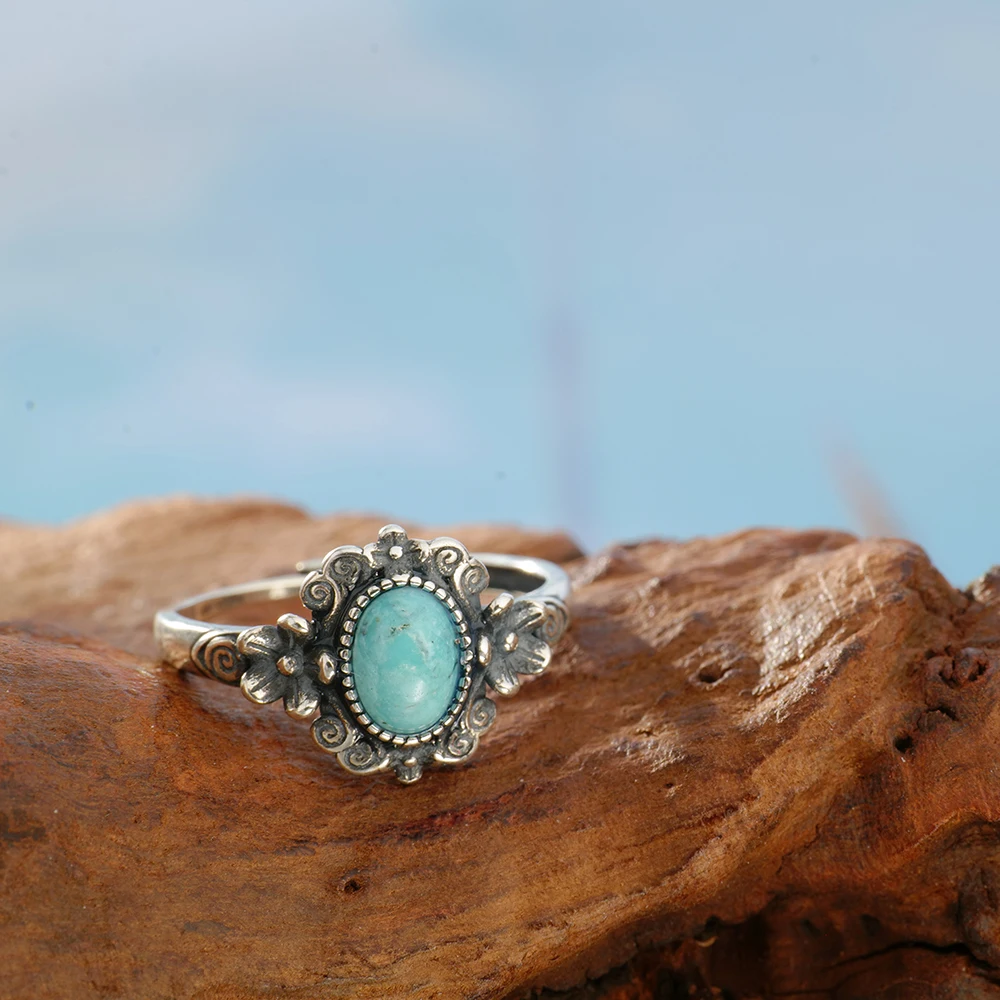 Vintage 925 Silver Ring Natura - Birthstone Ring Set recension och pris