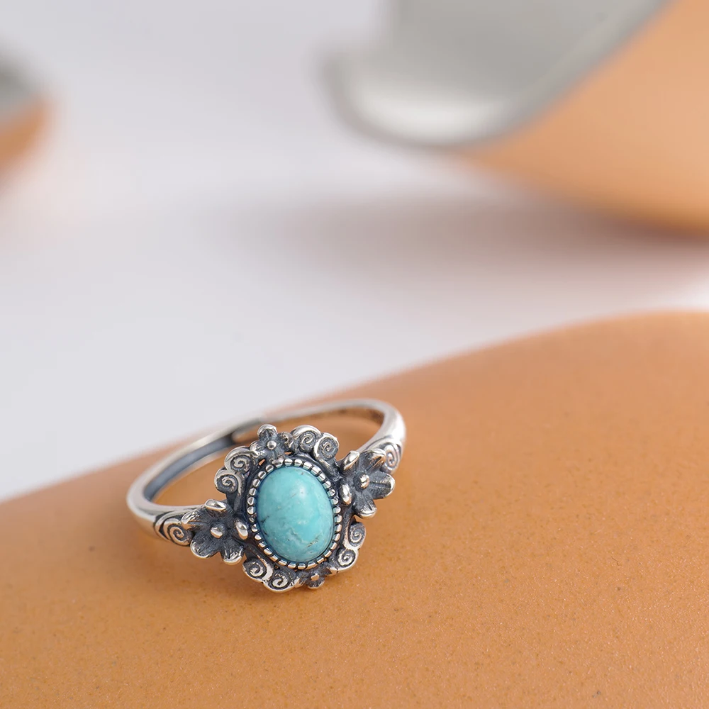 Vintage 925 Silver Ring Natura - Birthstone Ring Set recension och pris