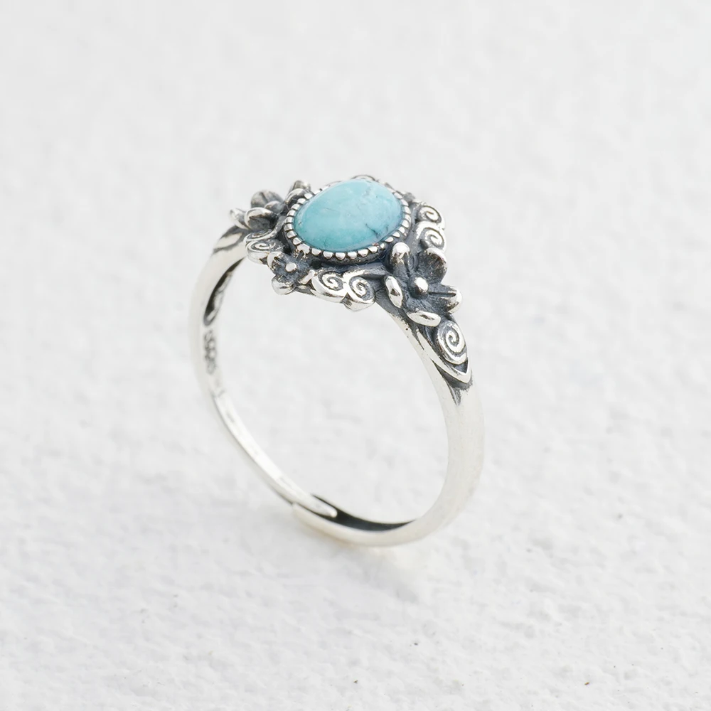 Vintage 925 Silver Ring Natura - Birthstone Ring Set recension och pris