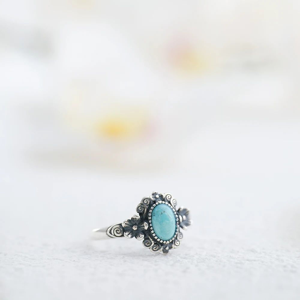 Vintage 925 Silver Ring Natura - Birthstone Ring Set recension och pris