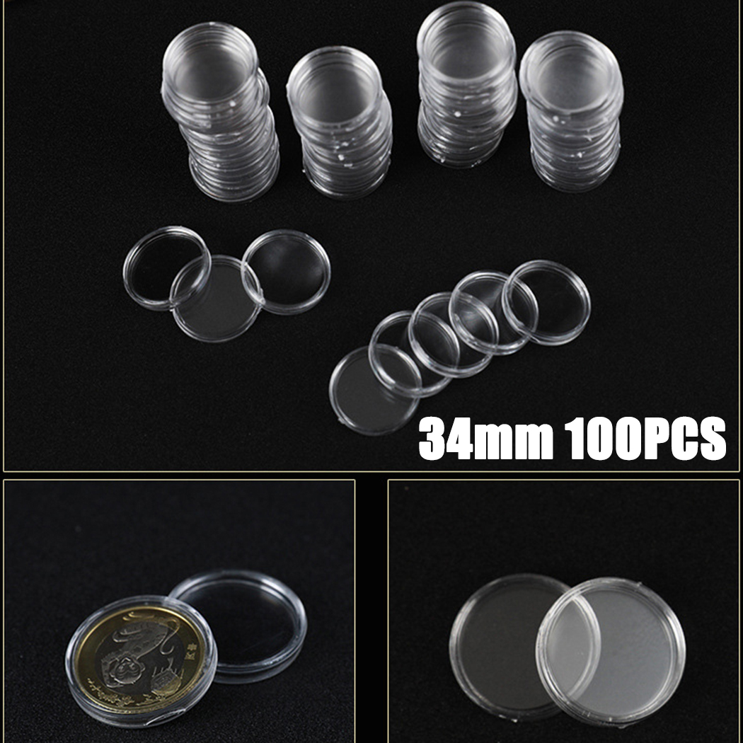 100 Clear Plastic Coin Capsule - Collectors Coins Jewelry & Watches Of Smithtown recension och pris