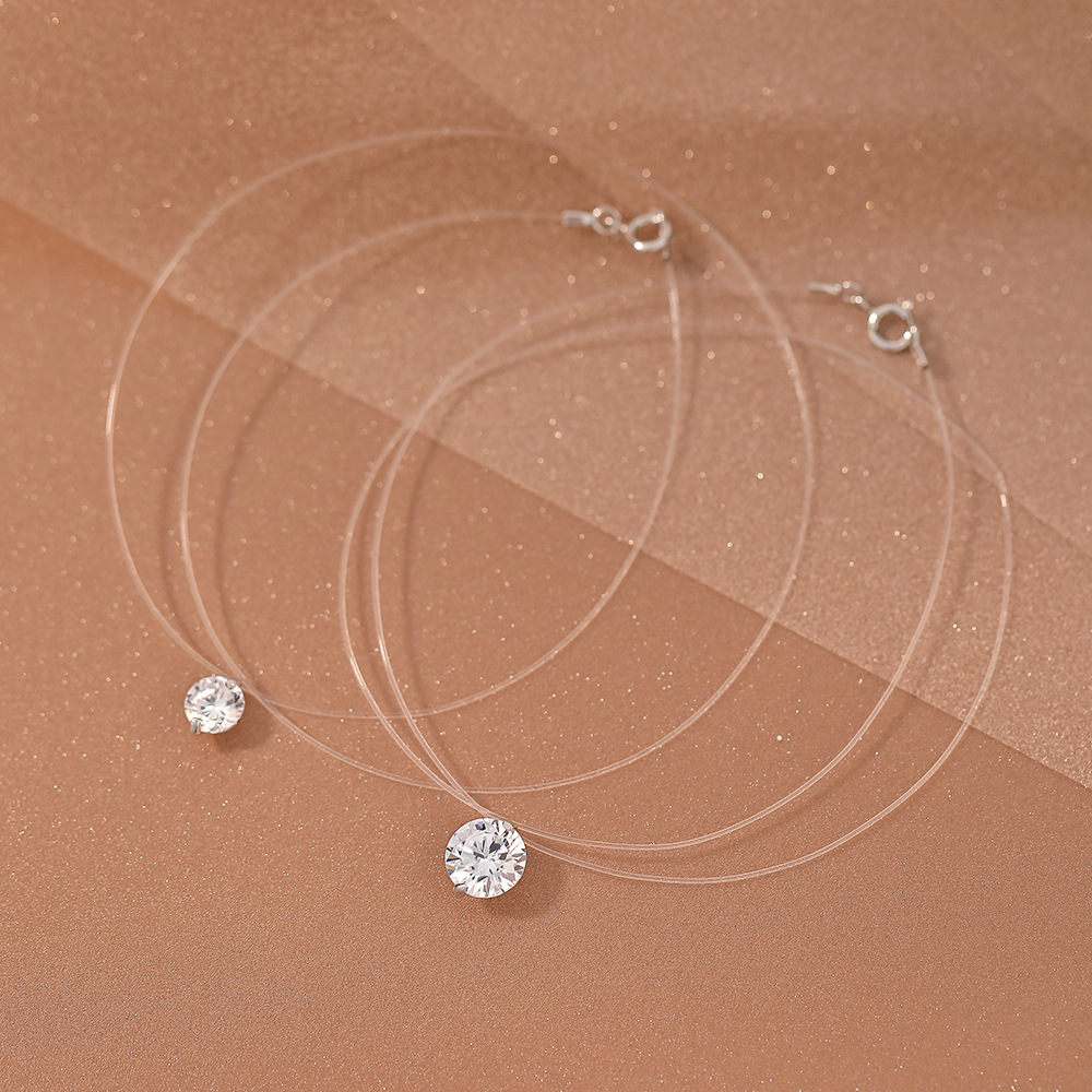 0.5-5CT Moissanite Pendant Nec - Crystal Choker Necklace recension och pris
