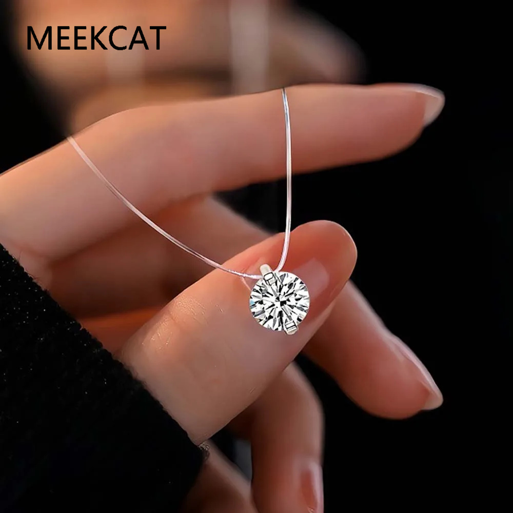 0.5-5CT Moissanite Pendant Nec - Crystal Choker Necklace recension och pris