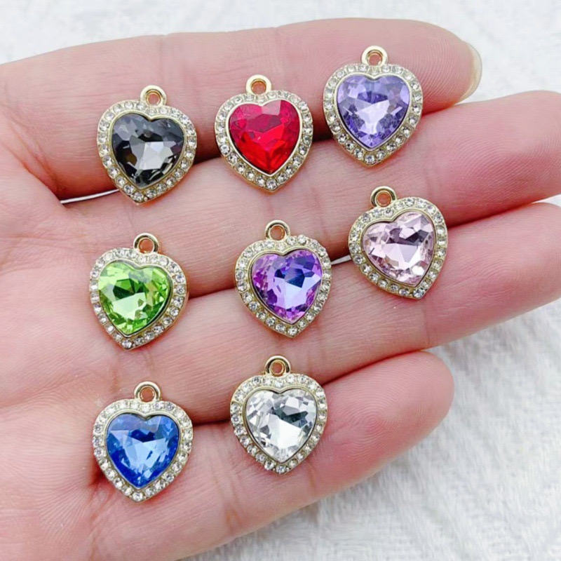 10pcs heart-shaped inlaid colo - Jewelry & Watches Vitopoulos Reviews recension och pris