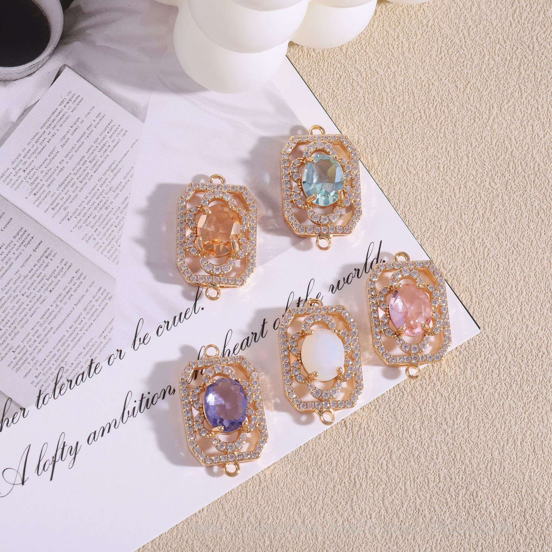 10pcs/ Bag   Diamond studded r - Diamond Stud Earrings recension och pris