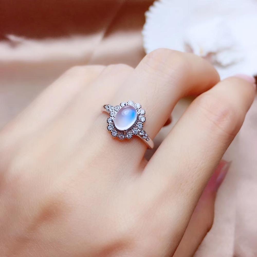new style natural moonstone ri - Birthstone Ring Set recension och pris