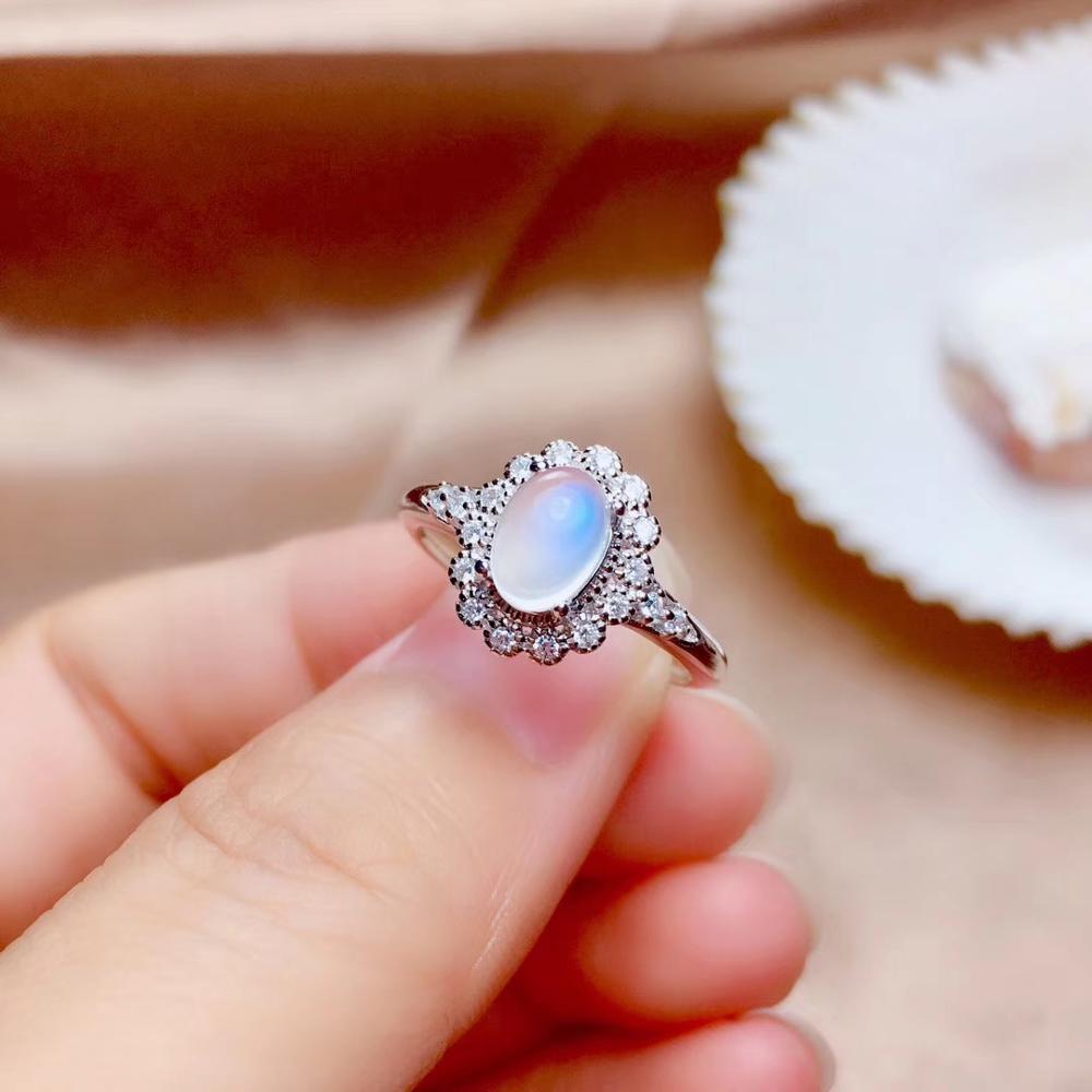 new style natural moonstone ri - Birthstone Ring Set recension och pris