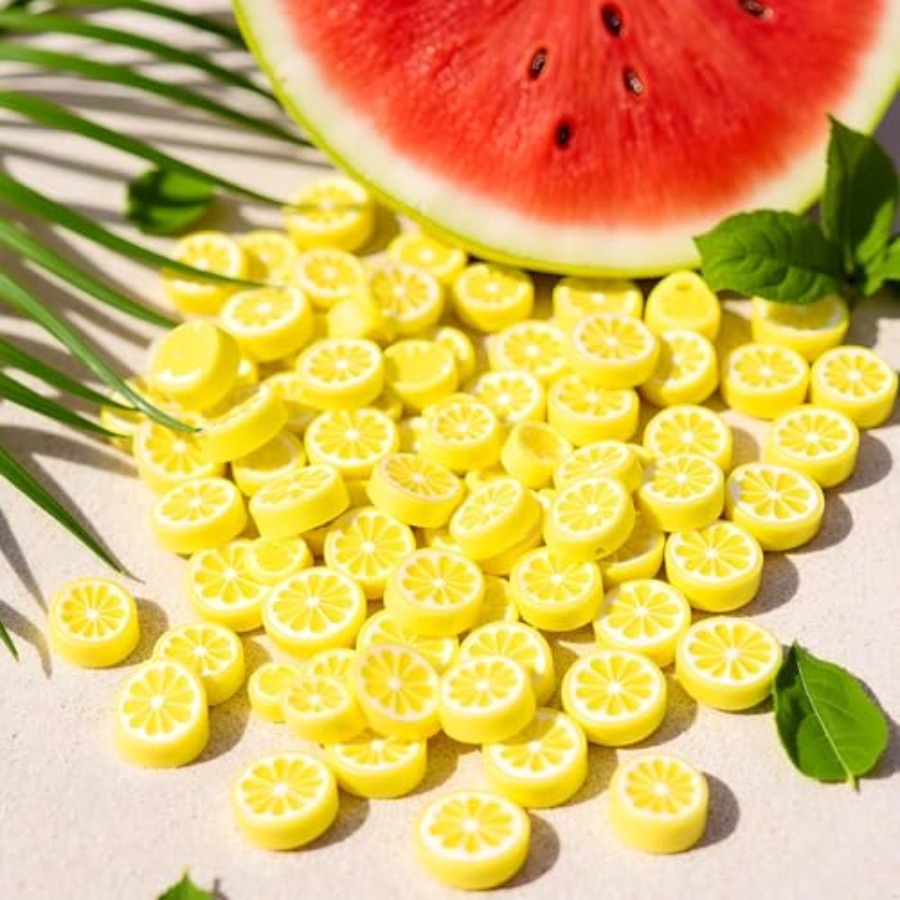 200Pcs Yellow Lemon Polymer Cl - Jewelry & Watches Vitopoulos Reviews recension och pris