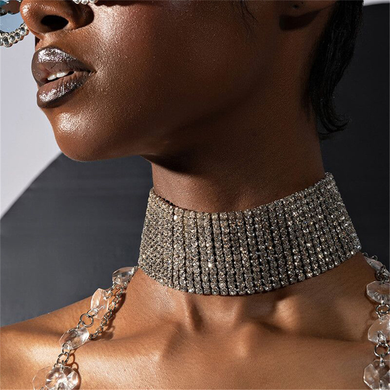 Necklace For Women Crystal Nec - Crystal Choker Necklace recension och pris