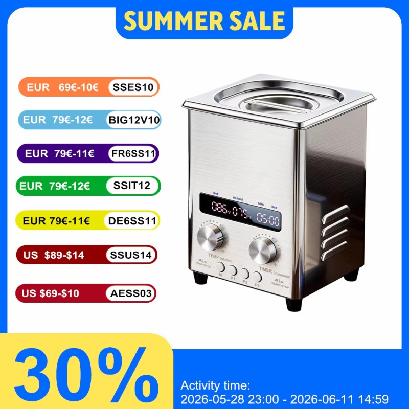 【Hot】2L Ultrasonic Cleaner Mac - Jewelry Watches & Accessories recension och pris