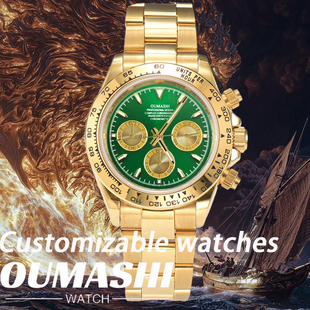 Customized 39mm VK63 Watch Men - Leather Bracelet recension och pris