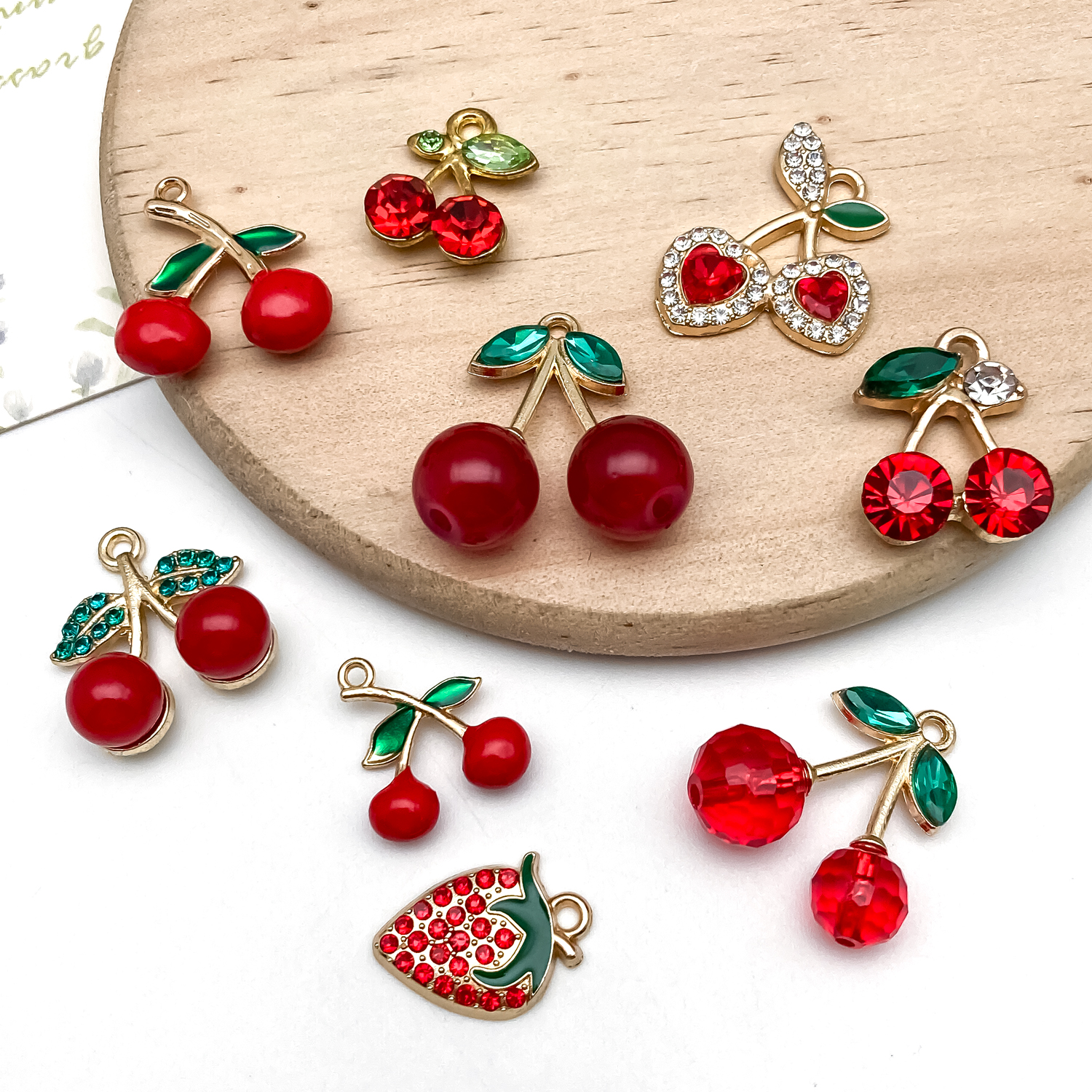10/20//30pcs Sweet Cherry & St - Diamond Stud Earrings recension och pris