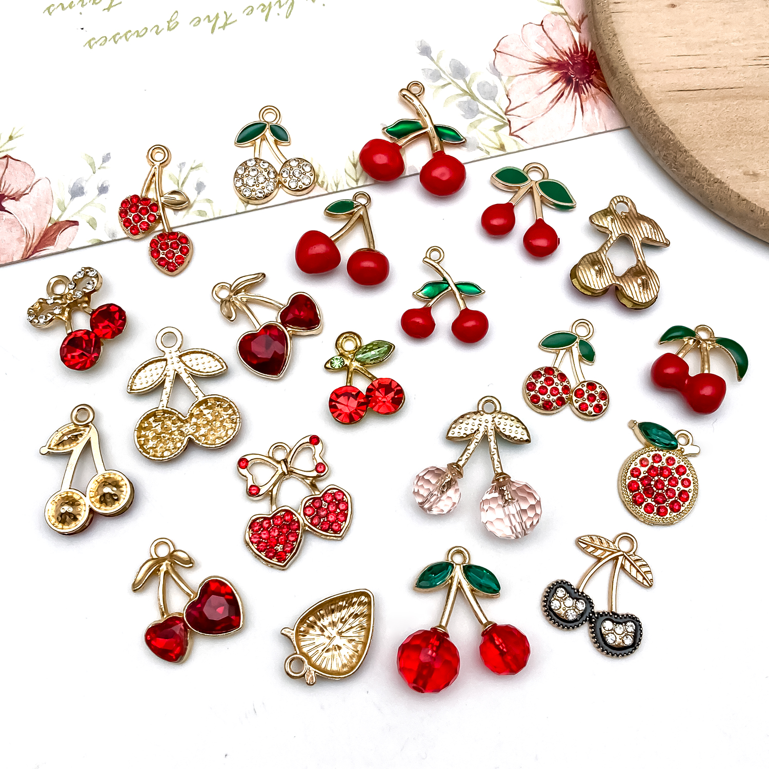 10/20//30pcs Sweet Cherry & St - Diamond Stud Earrings recension och pris
