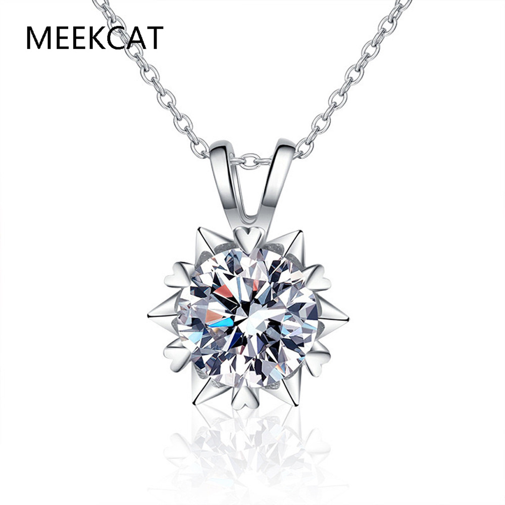 Moissanite Halo Necklace for W - Crystal Choker Necklace recension och pris