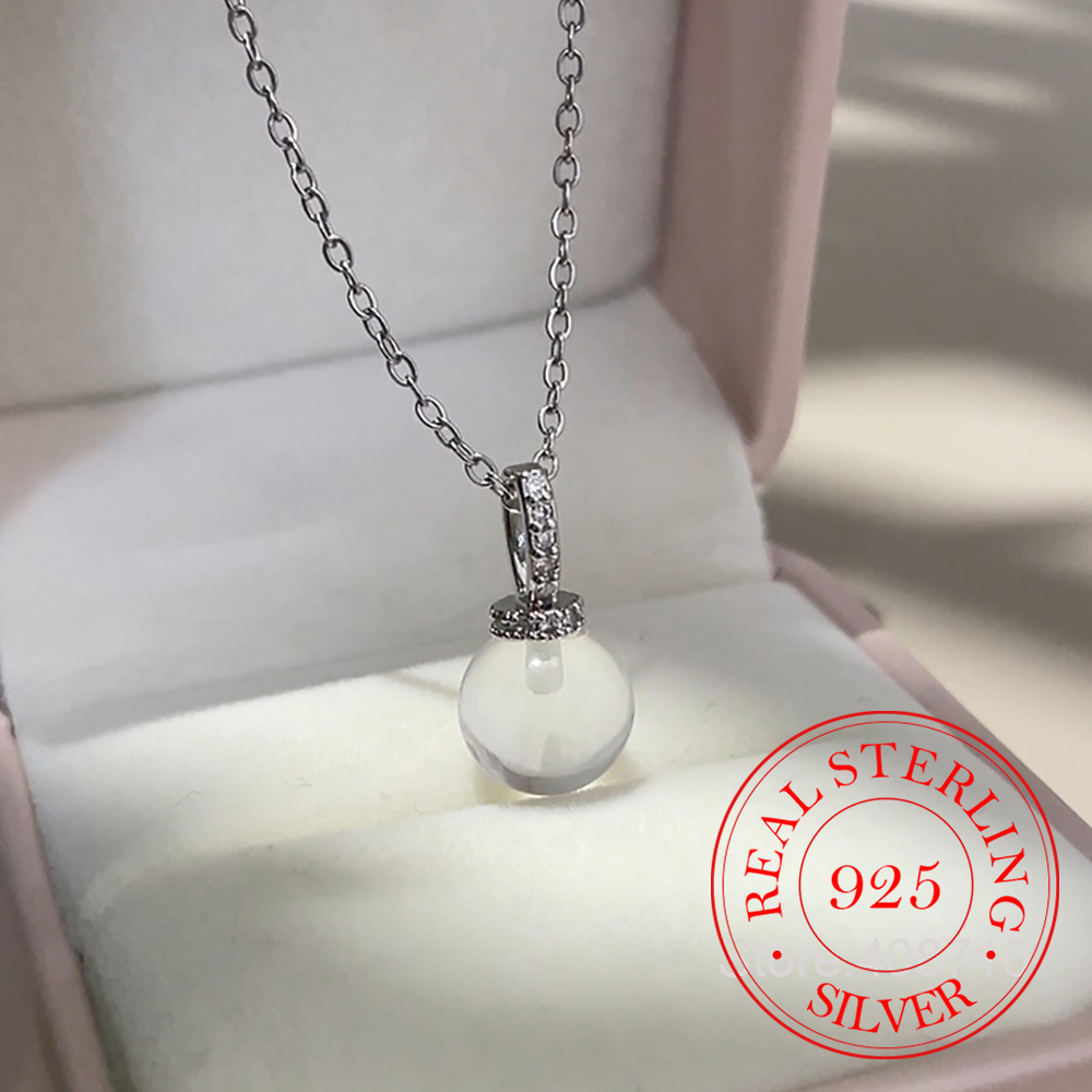 925 Sterling Silver Simple Tra - Crystal Choker Necklace recension och pris