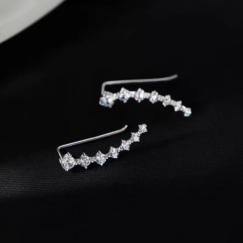 Super Sparkling Zircon Row Stu - Diamond Stud Earrings recension och pris