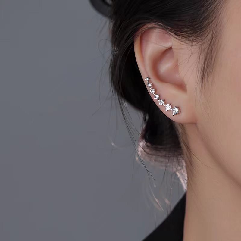 Super Sparkling Zircon Row Stu - Diamond Stud Earrings recension och pris