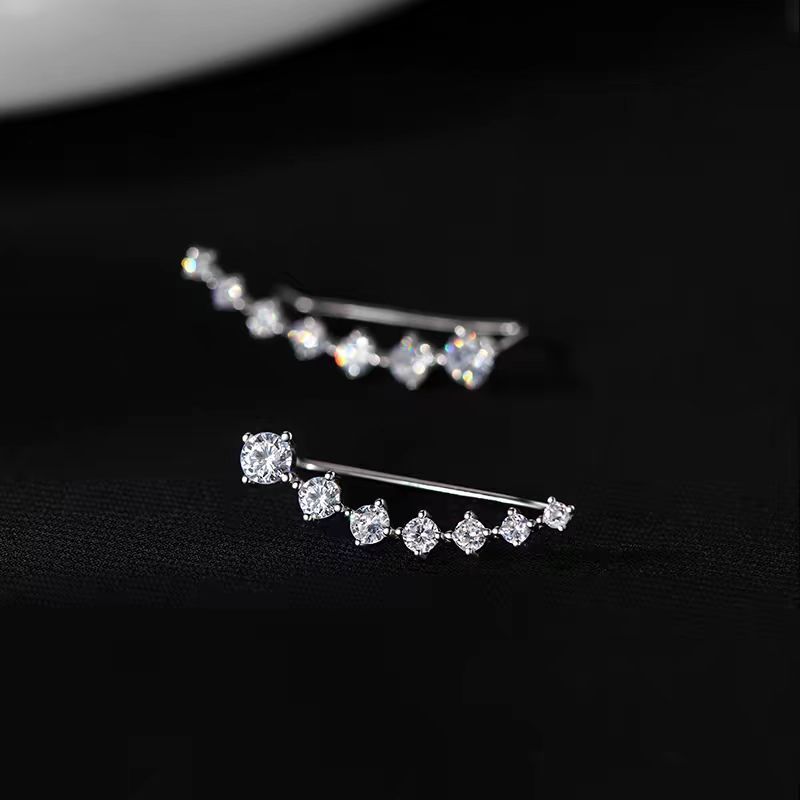 Super Sparkling Zircon Row Stu - Diamond Stud Earrings recension och pris