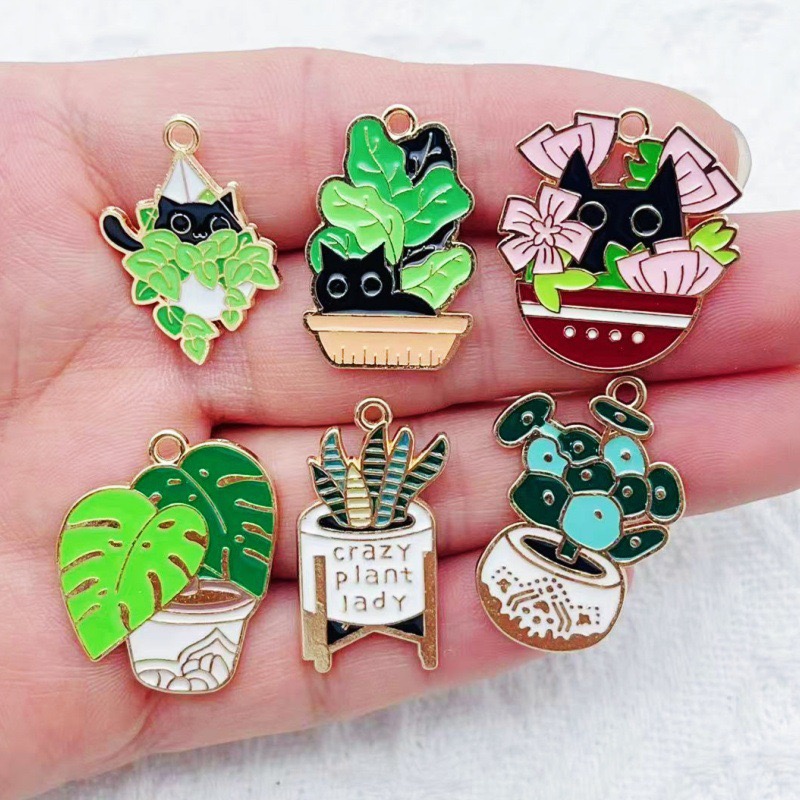 10pcs Cactus Plant Oil Drop Al - Jewelry & Watches Vitopoulos Reviews recension och pris