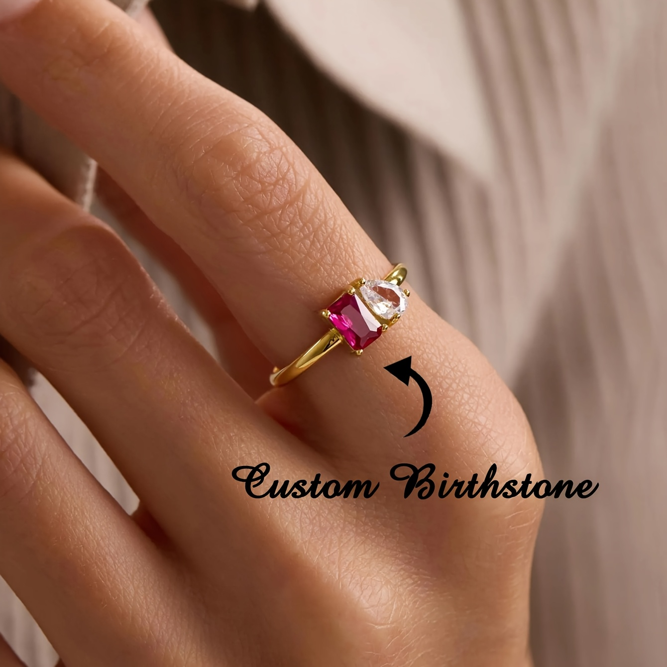 Trendy Zircon 12 Month Birthst - Birthstone Ring Set recension och pris