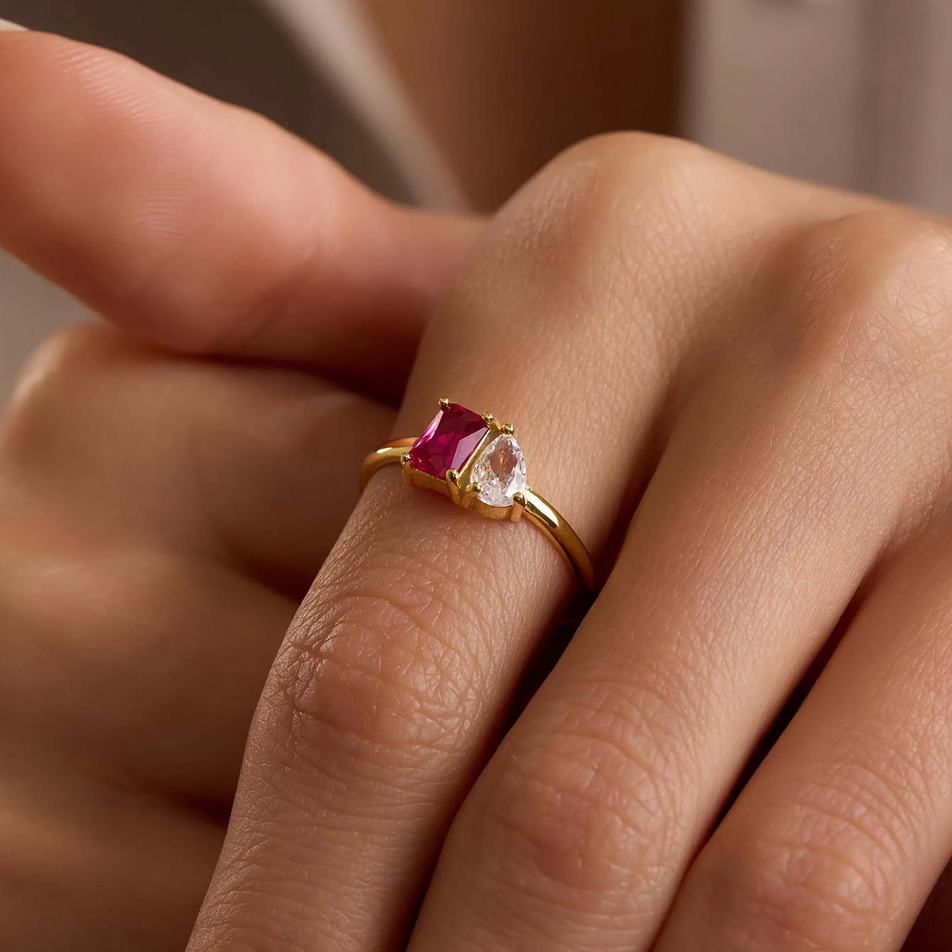 Trendy Zircon 12 Month Birthst - Birthstone Ring Set recension och pris