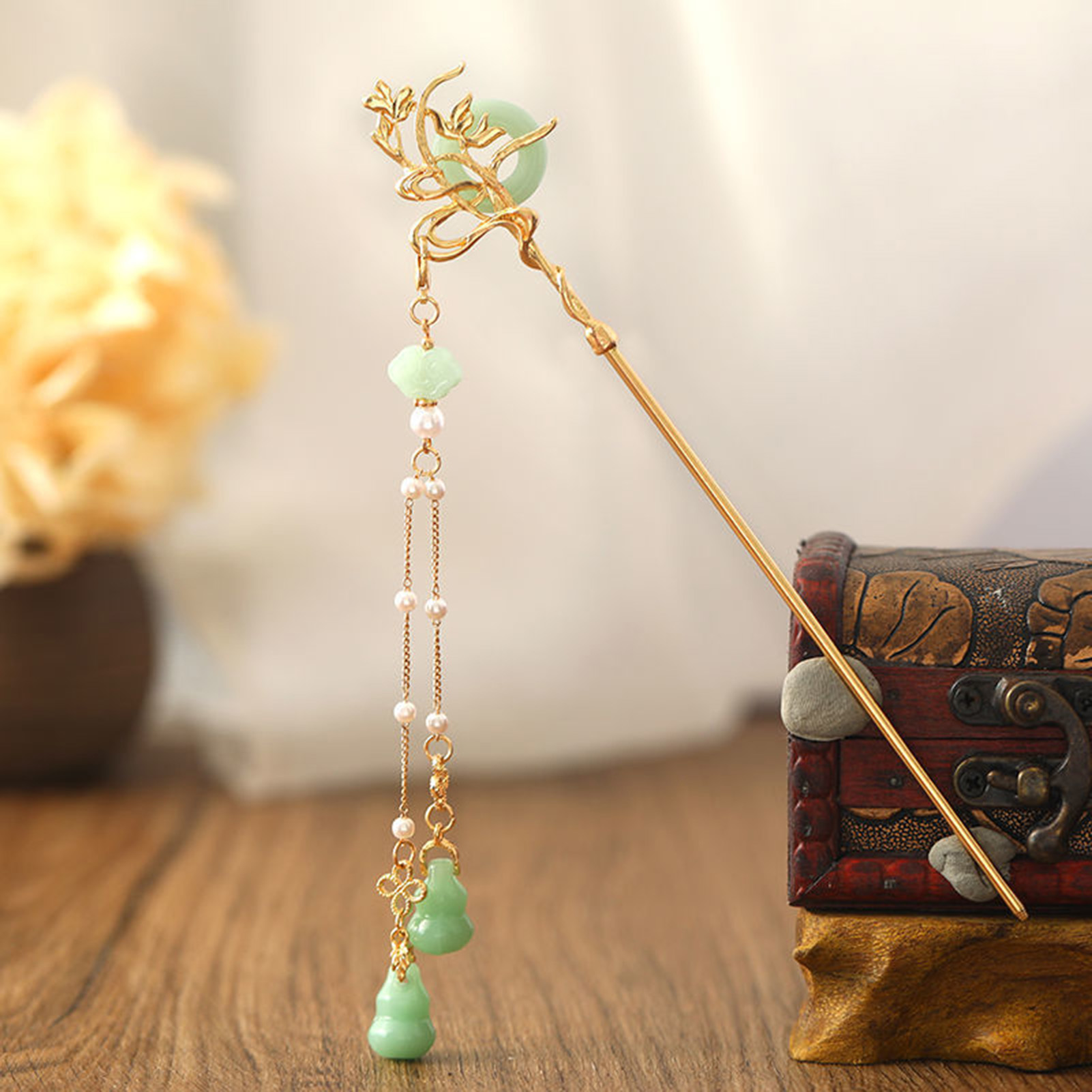 Chinese Style Glass Hairpin Fo - Shop Jewelry & Watches Near Me recension och pris