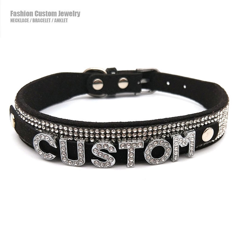 Shiny Rhinestone Letters Custo - Crystal Choker Necklace recension och pris