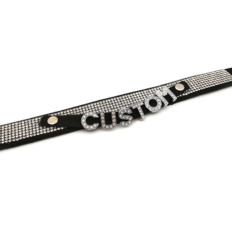 Shiny Rhinestone Letters Custo - Crystal Choker Necklace recension och pris