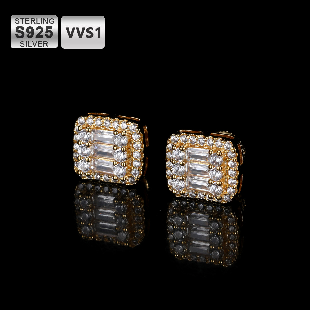 ICEBLING GRA VVS Rectangular E - Diamond Stud Earrings recension och pris