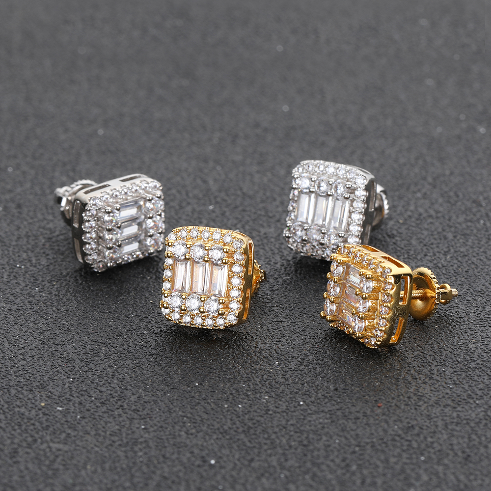 ICEBLING GRA VVS Rectangular E - Diamond Stud Earrings recension och pris