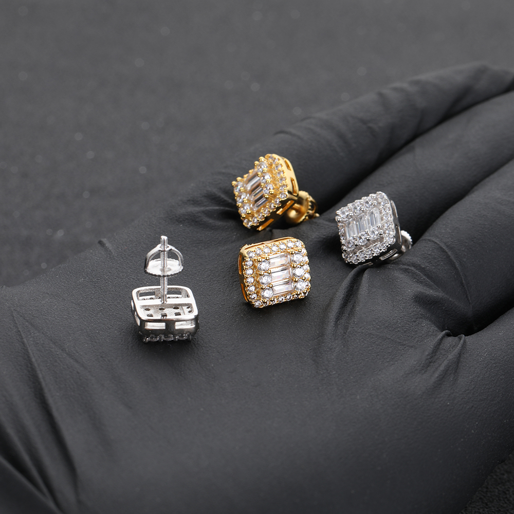 ICEBLING GRA VVS Rectangular E - Diamond Stud Earrings recension och pris