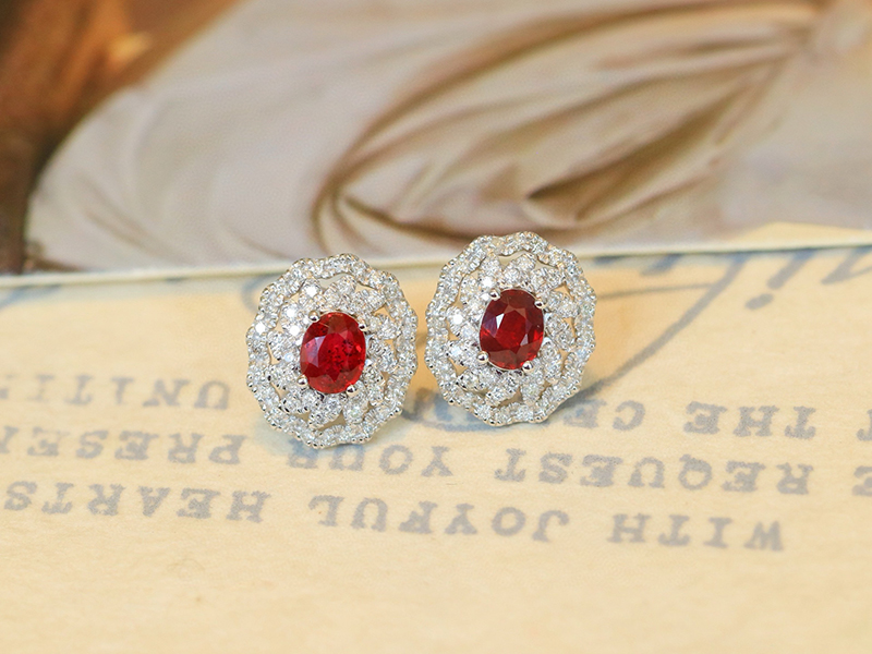 LUOWEND 100% 18K White Gold Ea - Diamond Stud Earrings recension och pris