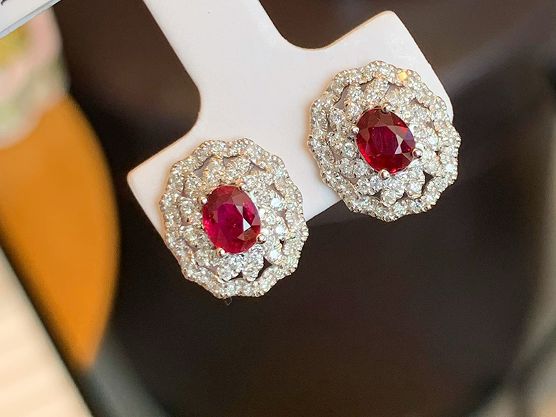 LUOWEND 100% 18K White Gold Ea - Diamond Stud Earrings recension och pris