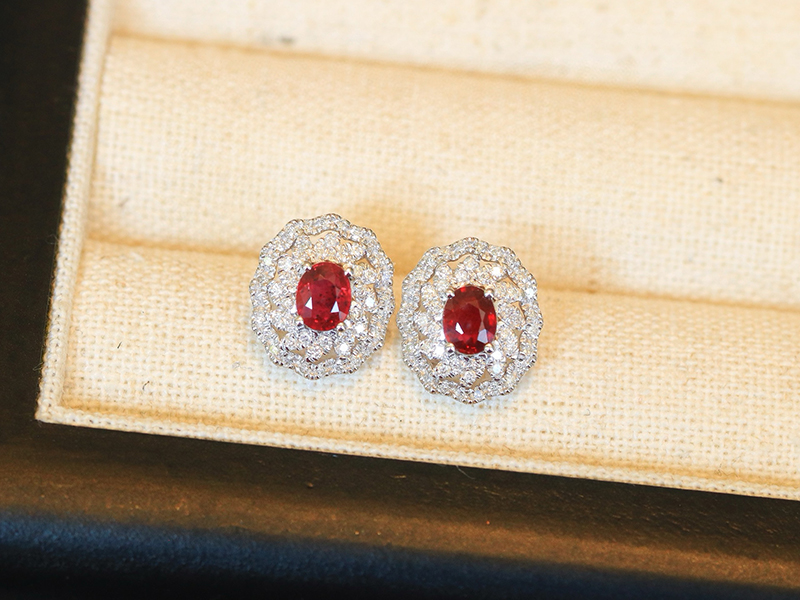 LUOWEND 100% 18K White Gold Ea - Diamond Stud Earrings recension och pris