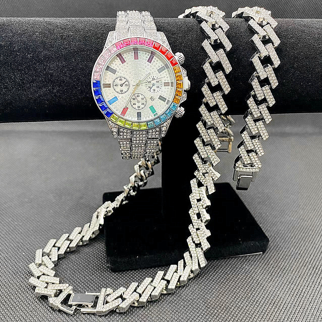 3PCS Hip Hop Mens Women Jewelr - Best Jewelry Watches For Women recension och pris